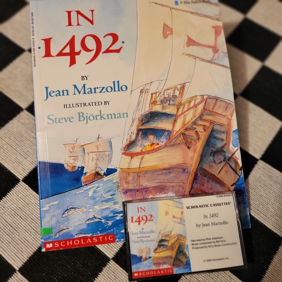 Vintage 1991 Scholastic Read Along "In 1942" Cassette & Book Combo - Picture 1 of 2